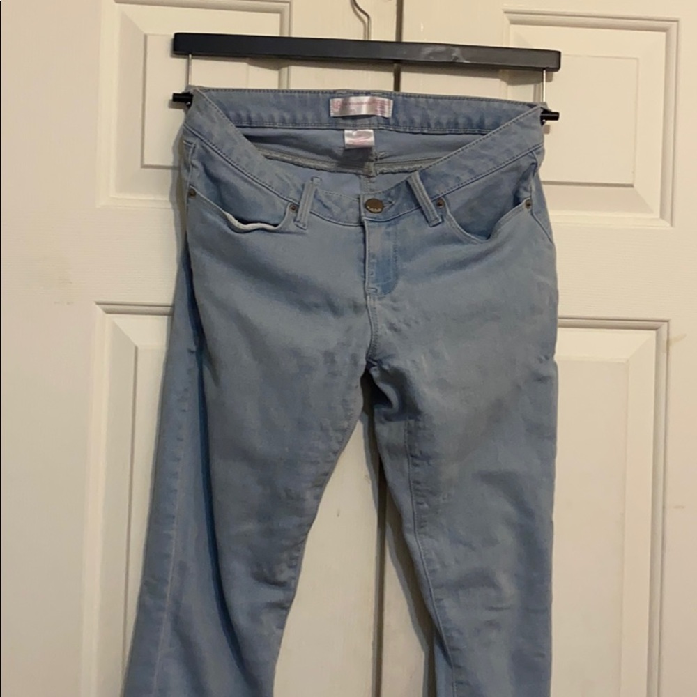 Blue light wash jeans